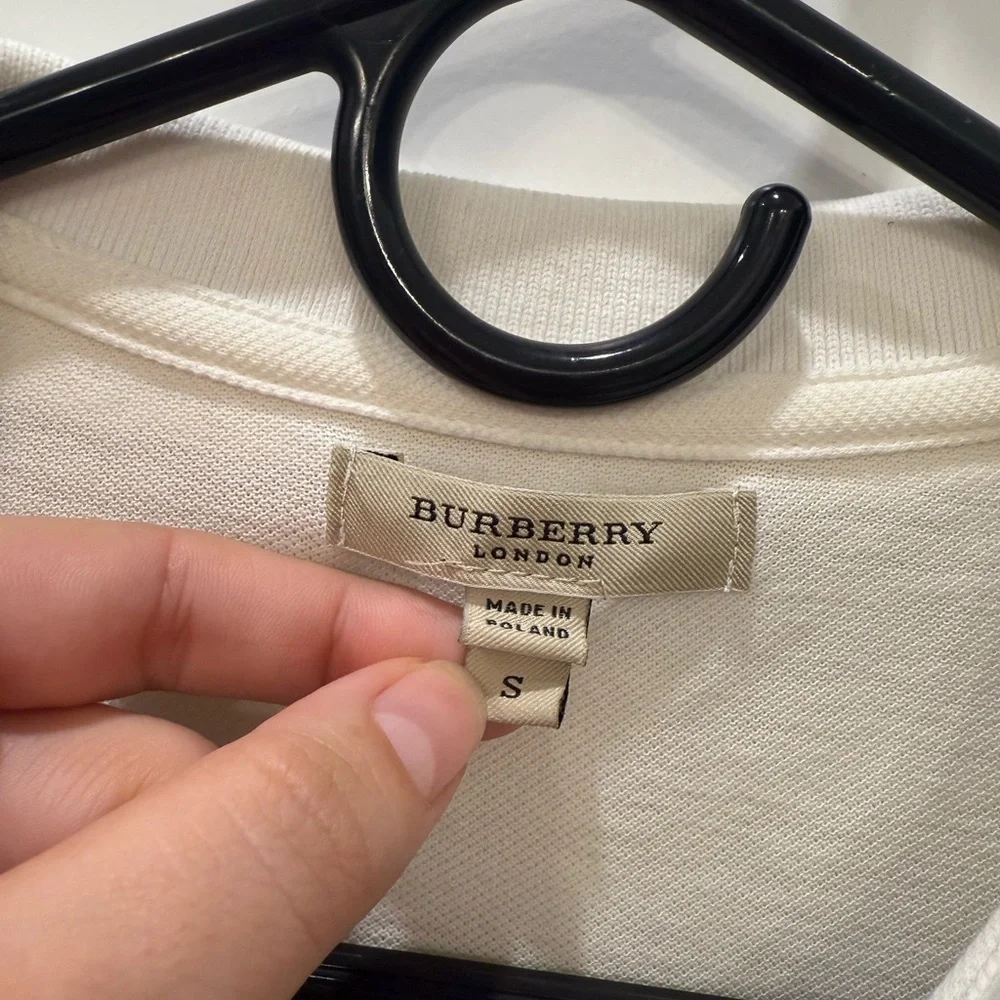 Burberry London white polo classic check print plaid - Picture 4 of 6
